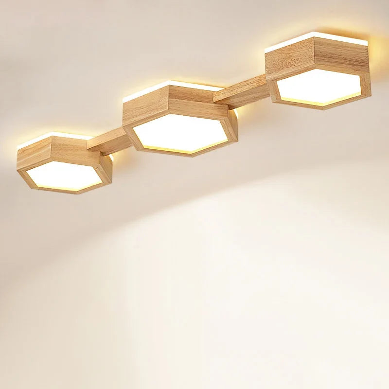 Plafonnier led en bois pour décoration intérieure moderne Tiphaine Halo - Esprit Naturel & Décor Chaleureux