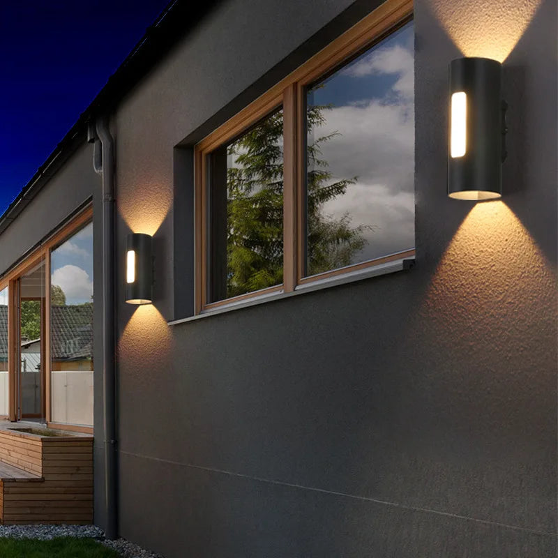 Spot — 12W Outdoor LED Wall Lamp IP65 Waterproof Simple Up and Down Lighting Porch Garden Lights Home Sconce Decorative COB Spotlight