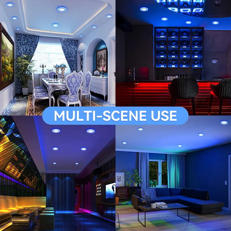 Plafonnier encastré à led lumière froide design moderne pour intérieur Nora Nocturne - Esprit Contemporain & Décor Élégant