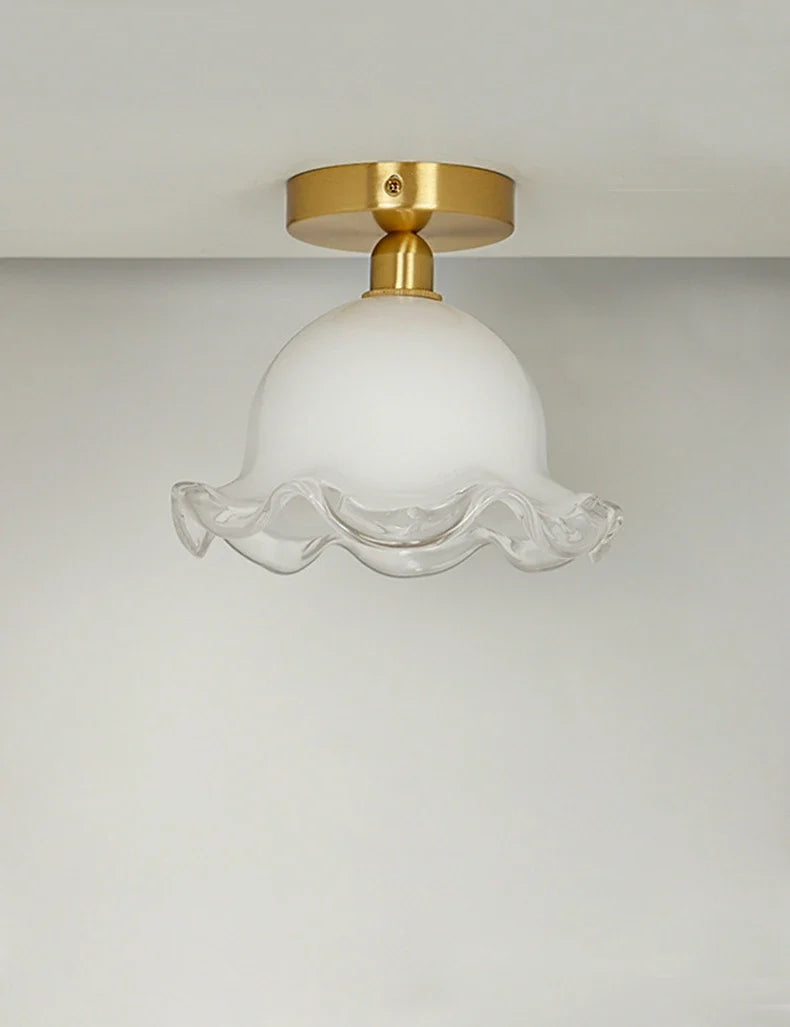 Plafonnier — Moderne en verre antique et laiton unique et minimaliste