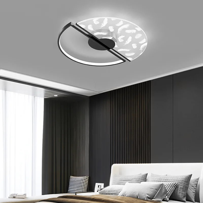 Plafonnier led moderne pour décoration intérieure et éclairage élégant Samia Volute - Une Note Actuelle dans le Décor