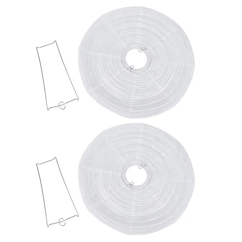 Abat-jour ovale pliable en papier blanc de style chinois – Ovallis