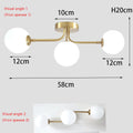 Plafonnier — Boule simple en acrylique pour divers espaces