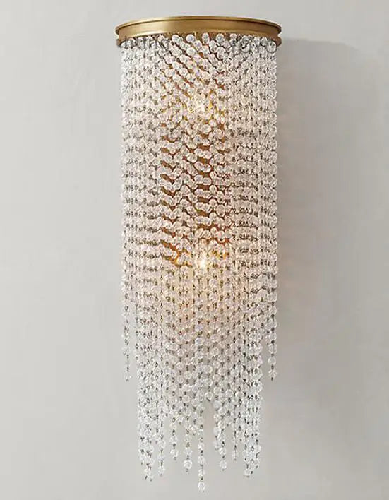 Applique murale — Moderne en cristal doré pour intérieur élégant