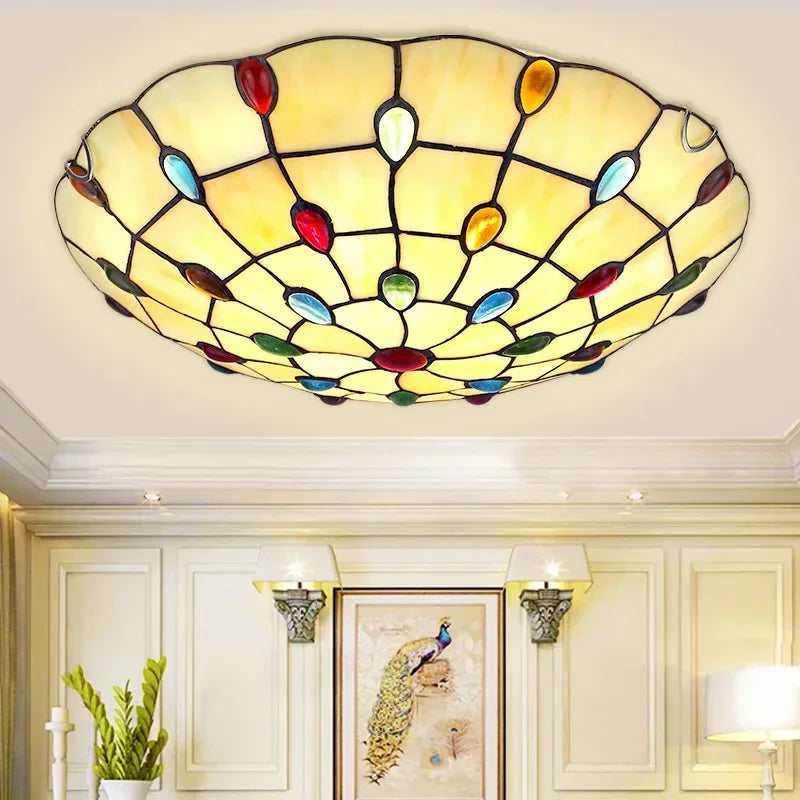 Plafonnier — Tiffany nordique style bohème pour décoration intérieure