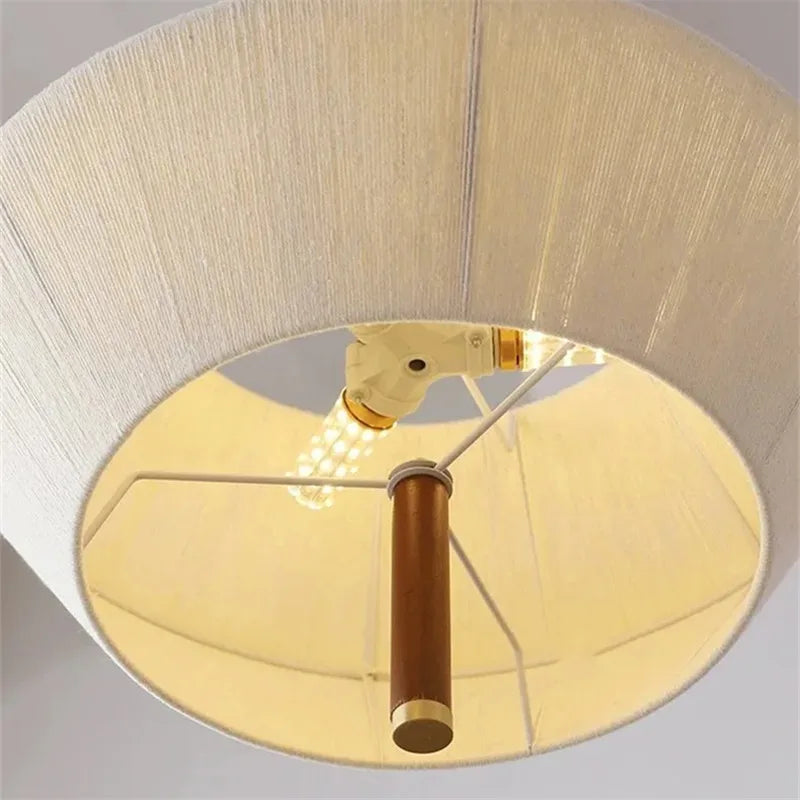 Suspension Wabi-sabi Clémence Brume en Corde de Chanvre et Bois