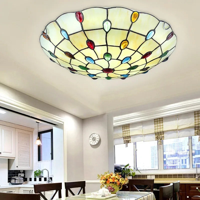 Plafonnier — Tiffany nordique style bohème pour décoration intérieure