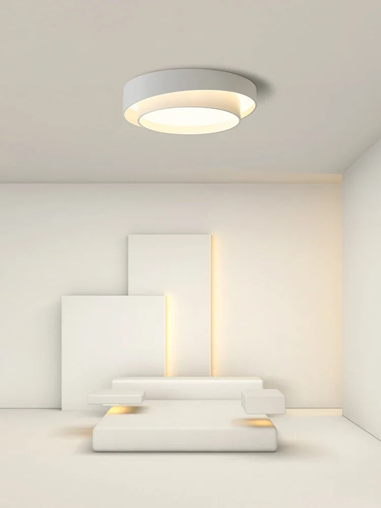 Plafonnier rond moderne led design pour divers espaces Olympe Clairval - Courbes Douces & Décor Équilibré