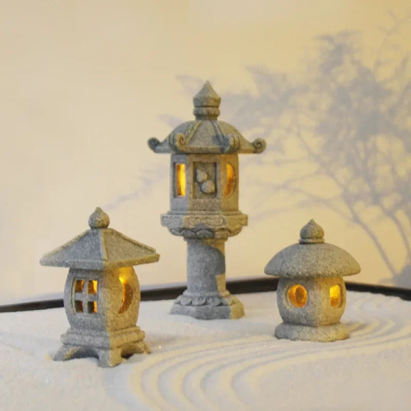 Lampe Japonaise Stylée Rose Accord en Béton - Texture Minérale & Décor Apaisant