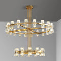 Lustre — LED en cuivre et cristal design moderne luxueux