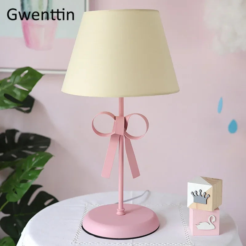 lampe de bureau moderne à nœud papillon pour chambre décorative