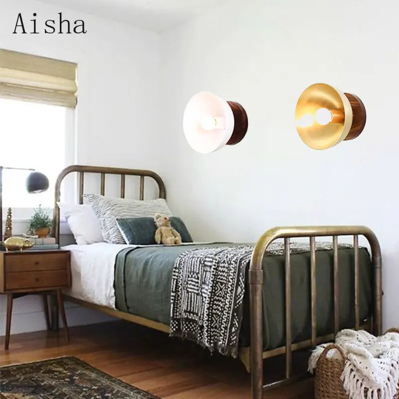 Plafonnier — En laiton nordique en bois massif design moderne pour décoration