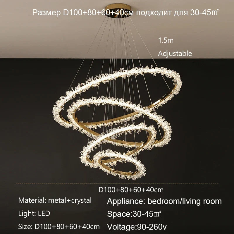 Suspension — Moderne en cristal de luxe suspension décorative