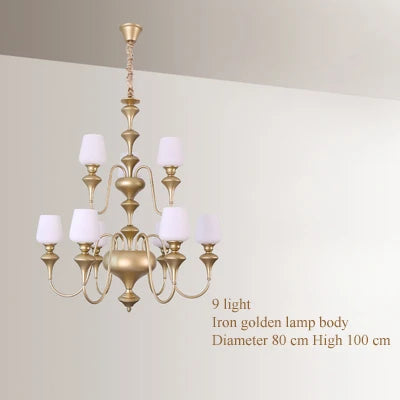 Lustre — À LED en cuivre noir pour décoration d'hôtel élégant