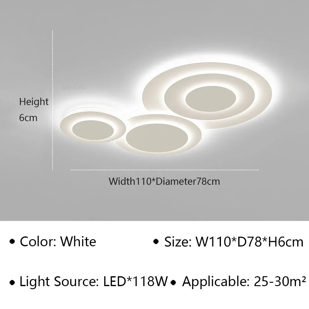 Plafonnier led moderne pour décoration intérieure et éclairage élégant Léopold Sérénade - Esprit Contemporain & Décor Élégant