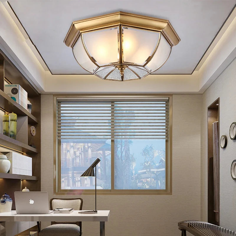 Plafonnier moderne en cuivre pour un éclairage élégant Yuna Récital - Une Présence Décorative Raffinée