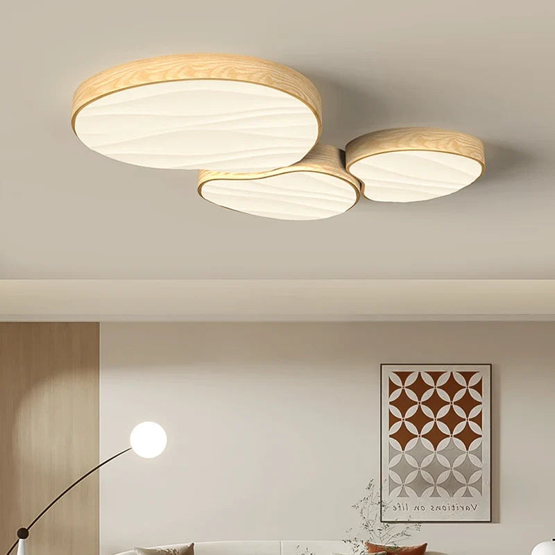 Plafonnier Led lumières pour chambre salon cuisine éclairage intérieur lumières Lampara Techo décor à la maison lampes intelligentes Élisa Épurelle en Bois - Esprit Naturel & Décor Chaleureux