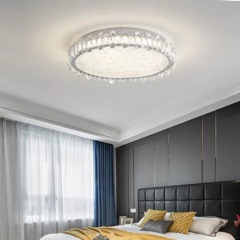 Plafonnier — LED rond moderne en cristal pour restaurant hôtel 2022