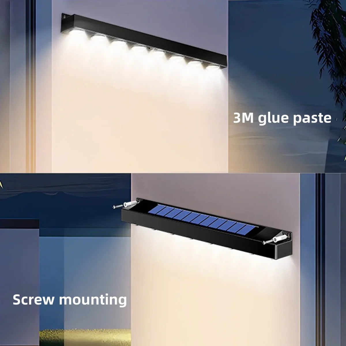 Applique murale — Solaire à LED pour jardin extérieur éclairage ambiance décoratif