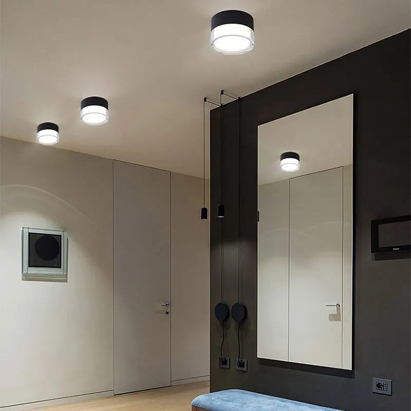 Plafonnier — LED Downlight monté en Surface plafonnier nordique 9W 12W 15W 18W spot lumineux circulaire 5W 7W 24W éclairage de salon