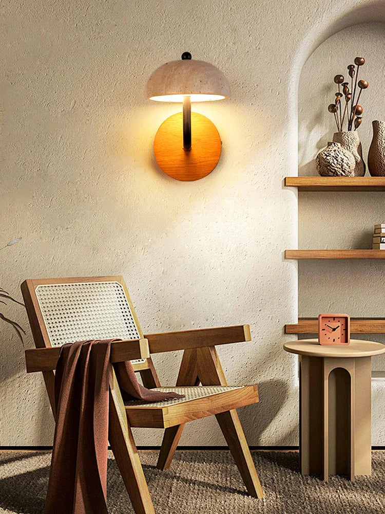 lampe de chevet simple en pierre naturelle pour ambiance chaleureuse