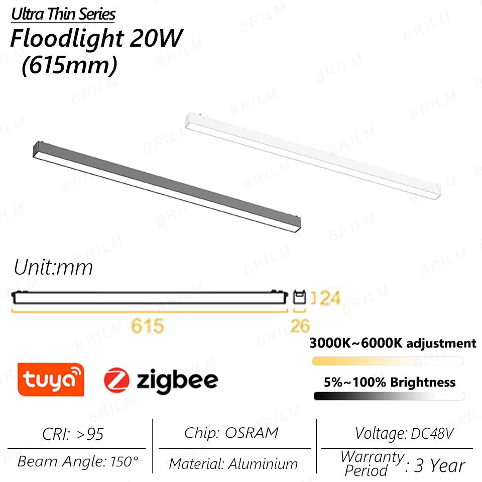 Spot — Lumineux intelligent magnétique tuya zigbee à intensité variable
