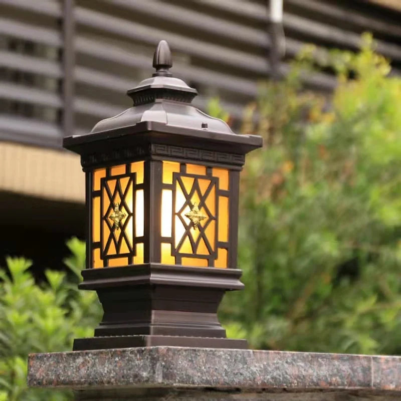 Lampadaire — Extérieur classique éclairage LED étanche pour jardin rétro