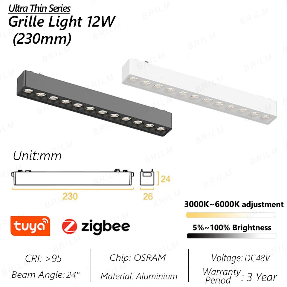Spot — Lumineux intelligent magnétique tuya zigbee à intensité variable