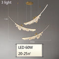 lustre design artistique en plumes et fil métallique ajustable