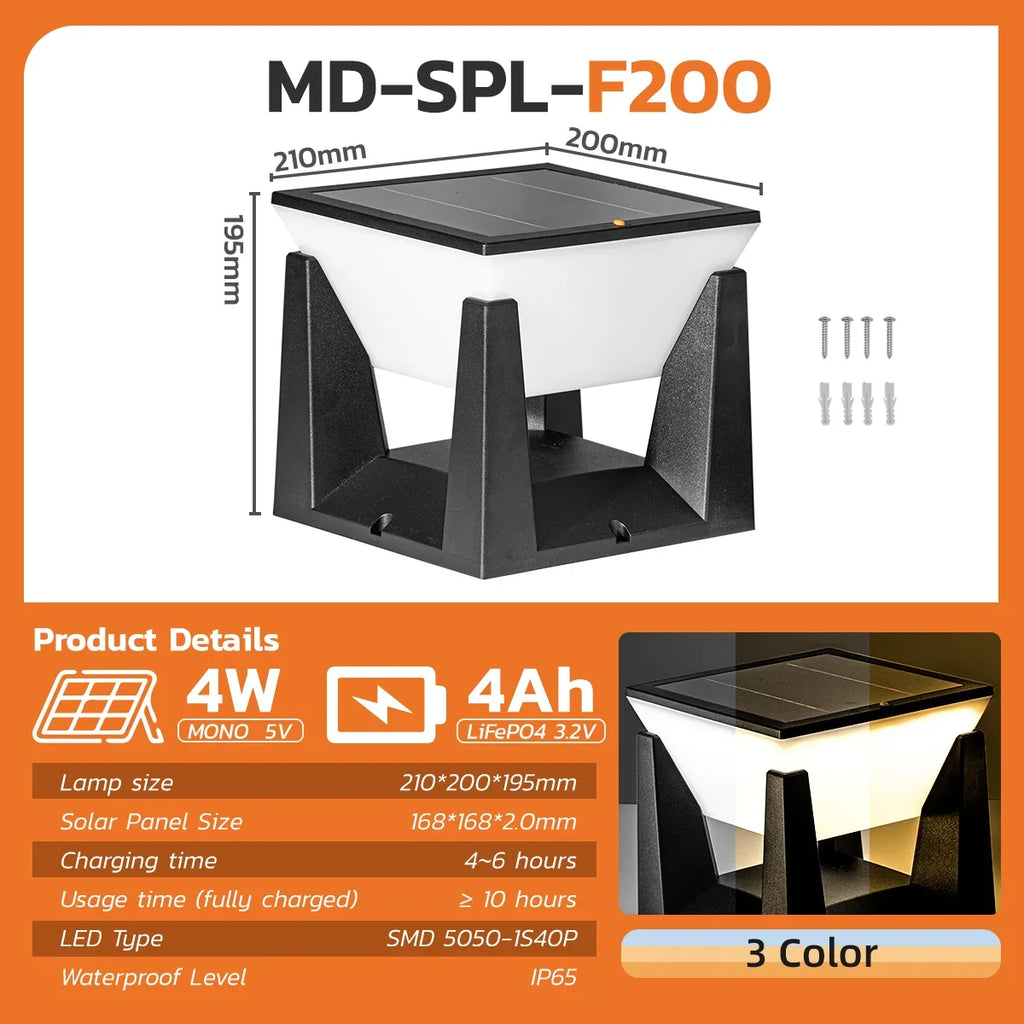 lampadaire solaire étanche pour éclairage extérieur jardin et allée