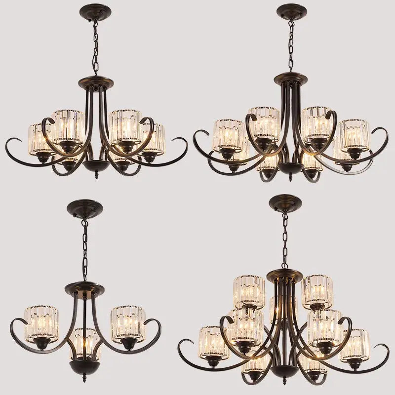 Suspension — Cristal rétro suspension modernes pour décoration intérieure