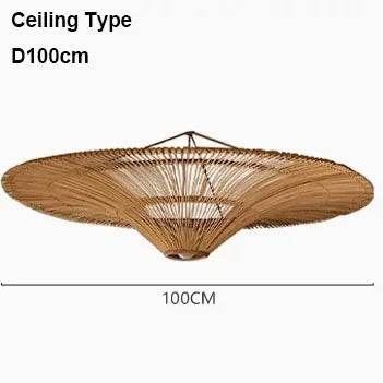 Lustre — Nordique en rotin parapluie moderne