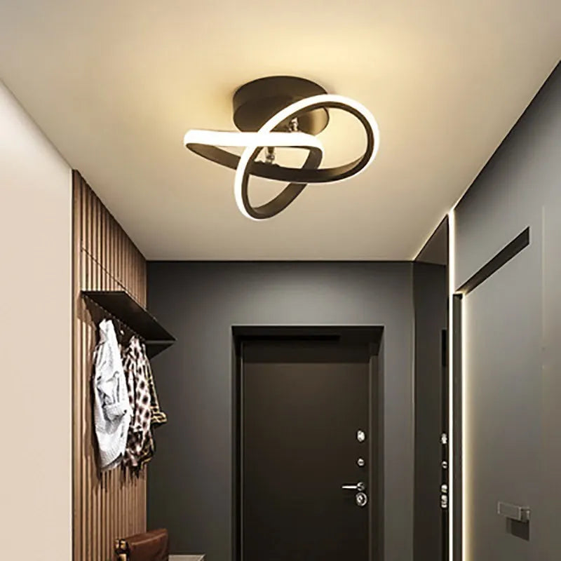 Plafonnier LED minimaliste arrondi Léontine Perspective - Lignes Épurées & Atmosphère Sereine