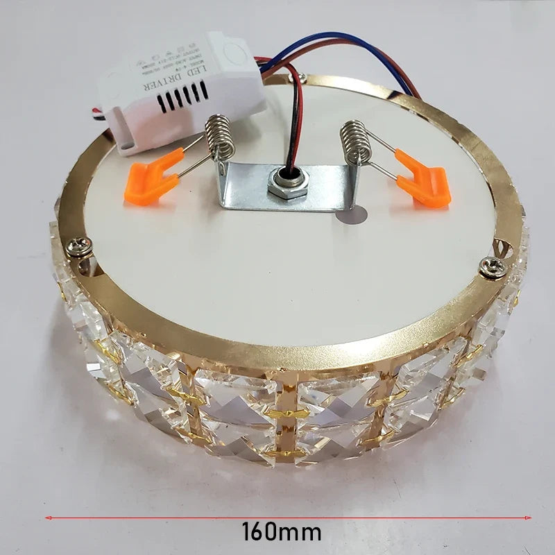 Plafonnier — Nordiques Lampara Techo lustre LED lumières en cristal Luminaria De Teto Para Sala Plafonnier or noir blanc Lampy