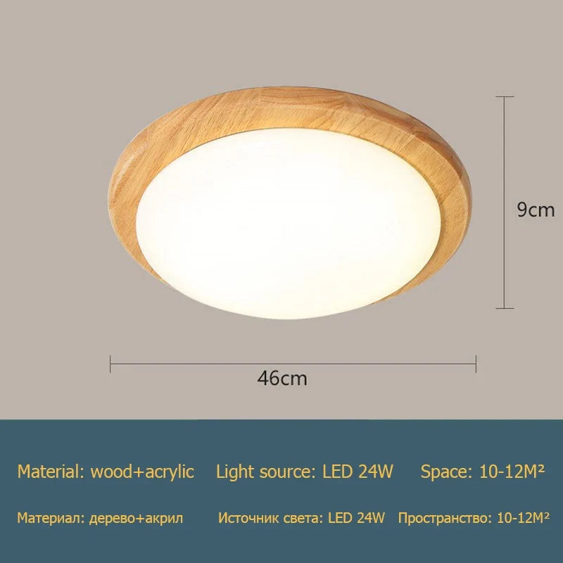 Plafonnier grain de bois moderne pour décoration maison Nélia Silhouette - Matière Chaleureuse & Lignes Élégantes
