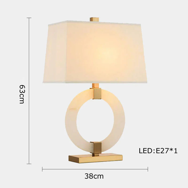 lampe à poser rétro en tissu marbré pour décoration intérieure