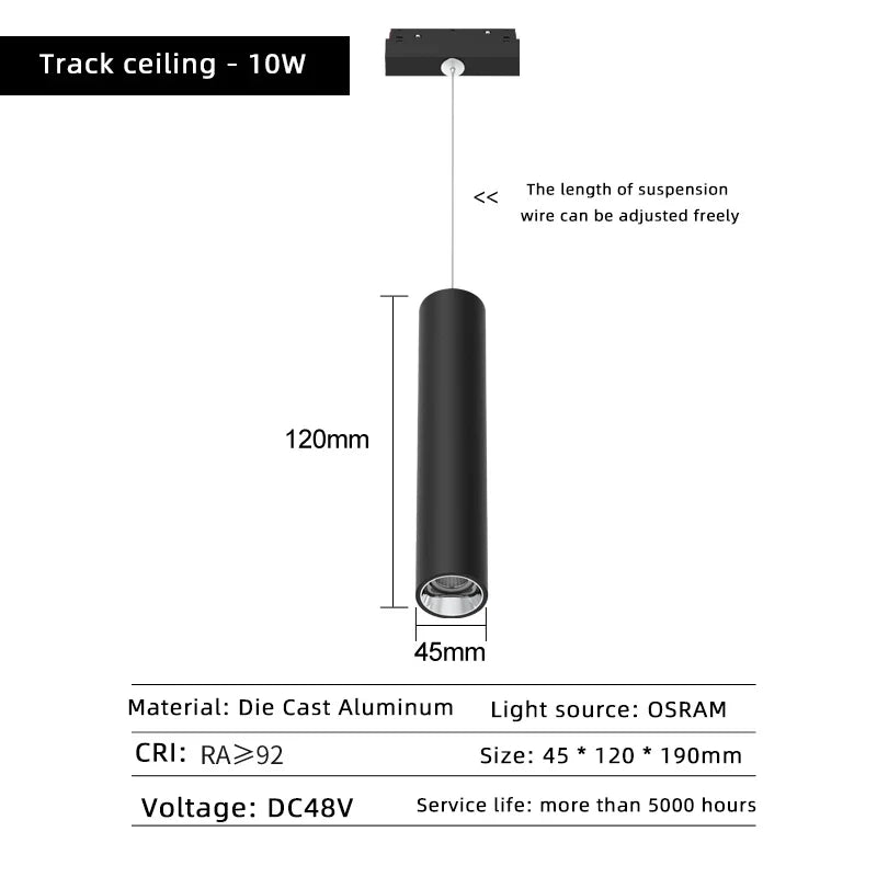 lampe led magnétique intensité variable sans bordure rails surface zigbee