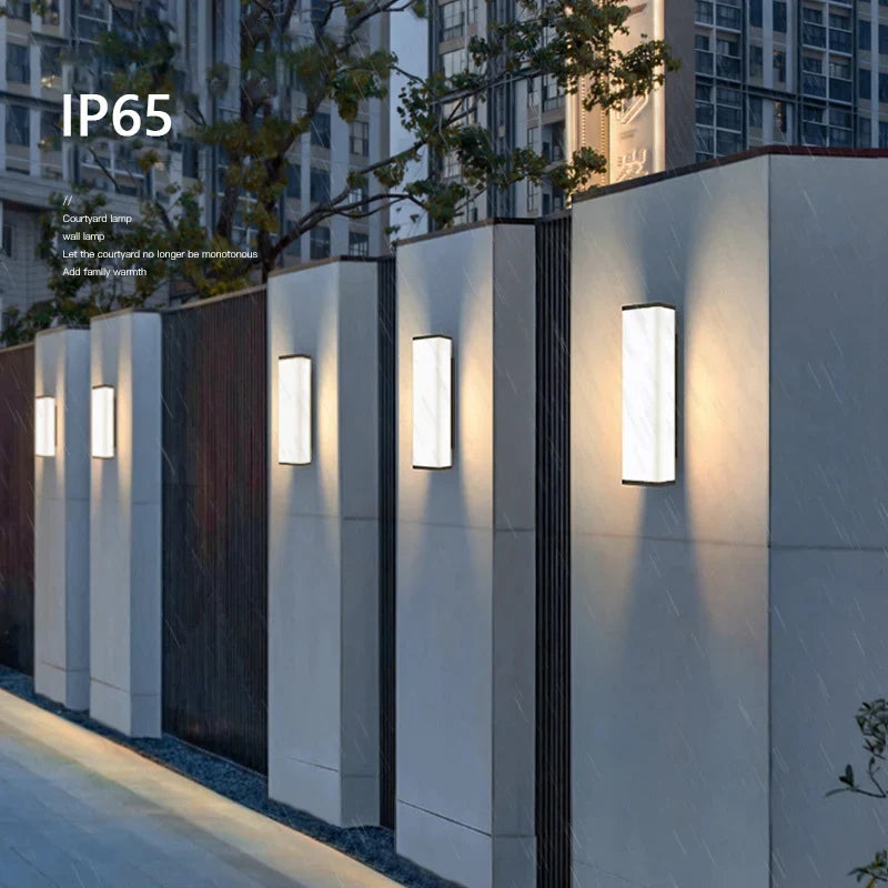 Applique murale — Acier inoxydable LED étanche longue applique murale moderne Ip65 éclairage extérieur jardin Villa balcon ligne lumière mur rondelle lumière 8