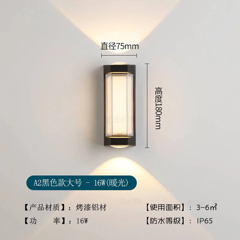 Applique murale — Moderne LED extérieure étanche pour jardin et couloir