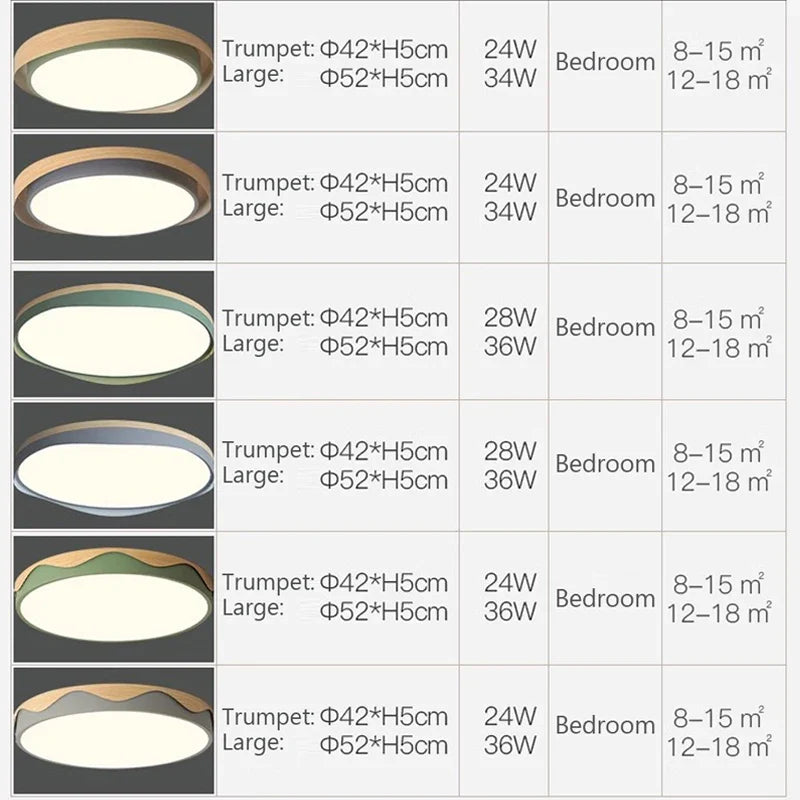 Plafonnier moderne à leds circulaire grain de bois éclairage décoratif Daphné Finesse - Matière Chaleureuse & Lignes Élégantes