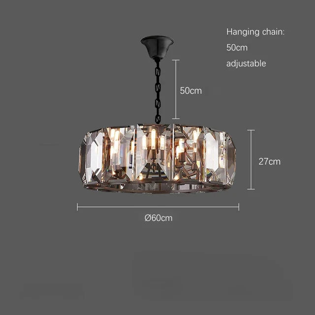 Suspension — Moderne en cristal k9 suspension rectangulaire grande taille