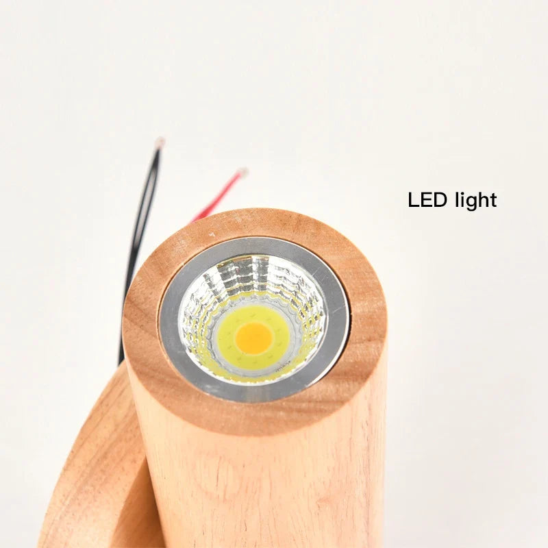Applique murale — LED moderne en bois pour décoration intérieure et extérieure