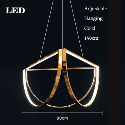 Lustre — LED géométrique postmoderne à intensité variable tendance