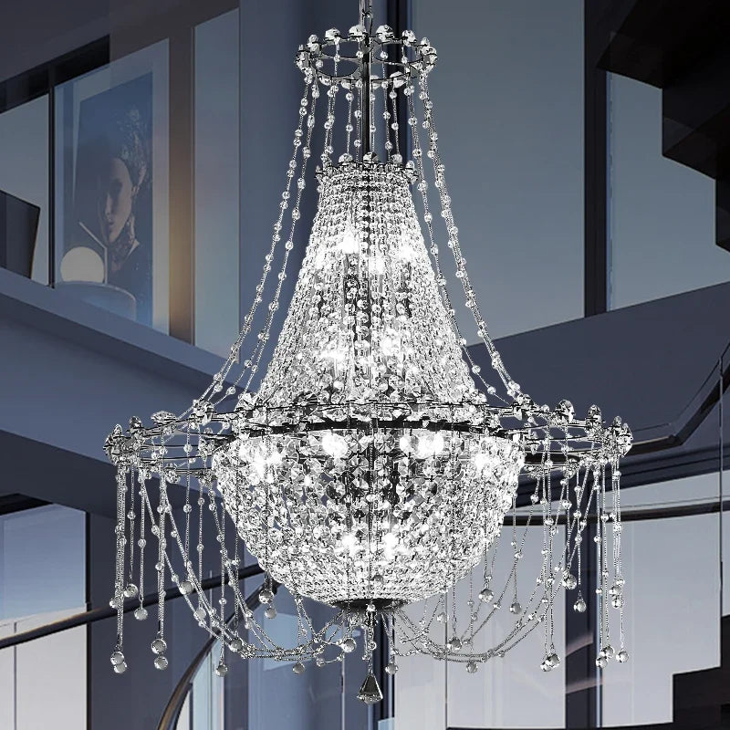 Suspension — K9 luxe en acier inoxydable LED suspension moderne