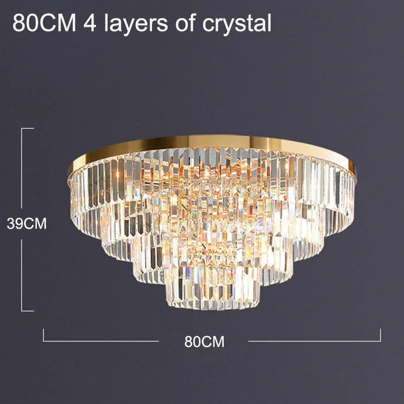 Lustre — En cristal luxe pour décoration intérieure et éclairage élégant