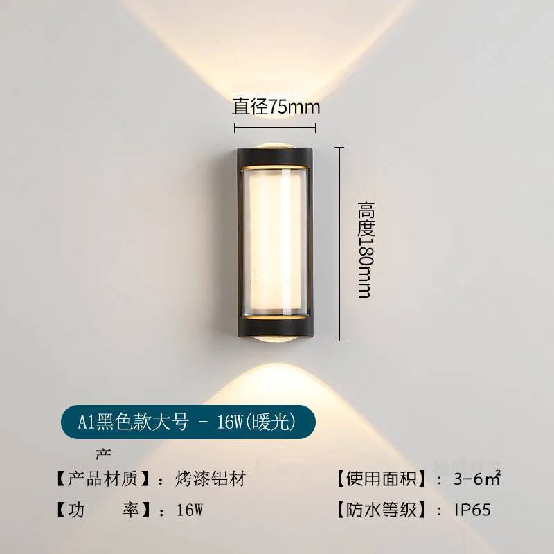 Applique murale — Moderne LED extérieure étanche pour jardin et couloir