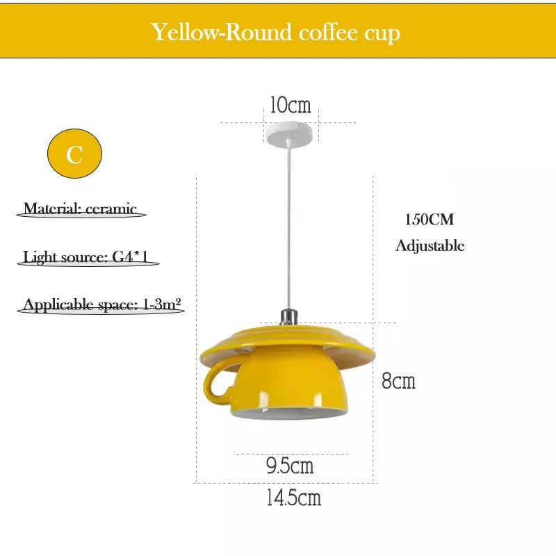 lampe de tasse en céramique style nordique minimaliste moderne