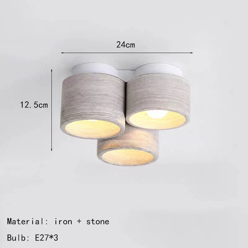 Plafonnier — En marbre naturel lampe suspendue pierre