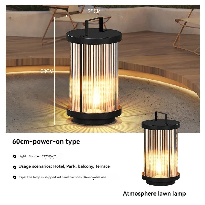 Lampadaire solaire extérieur étanche en verre pour jardin – Lioris Rivage