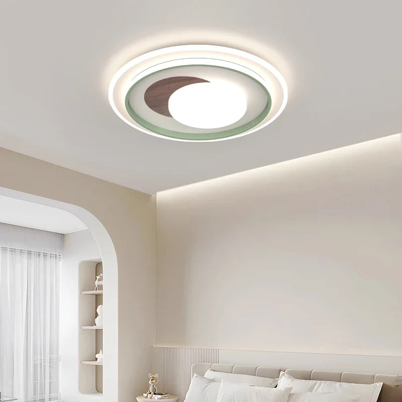 Lustre — Nordique en bois pour éclairage intérieur lampara techo